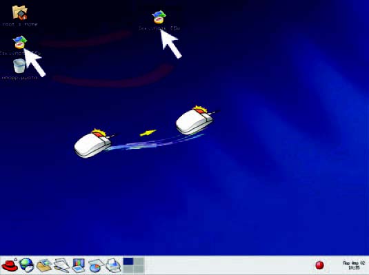 Εικόνα 6.4. Επιλογή και μετακίνηση εικονιδίου με το δείκτη του ποντικιού