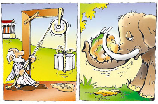 Εικόνα 4.1. Τα εργαλεία και οι μηχανισμοί αντιστάθμισαν τη μικρή φυσική δύναμη