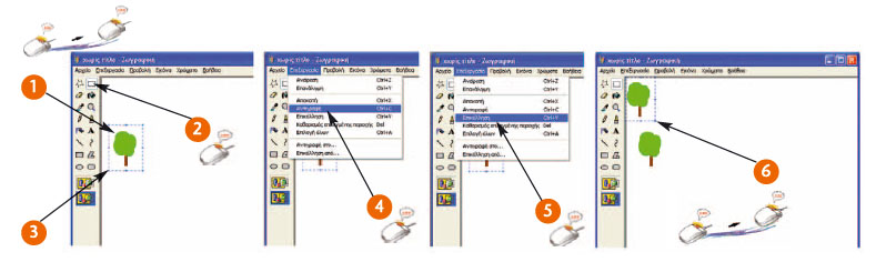 Εικόνα 9.12. Δημιουργία και αντιγραφή ενός δέντρου