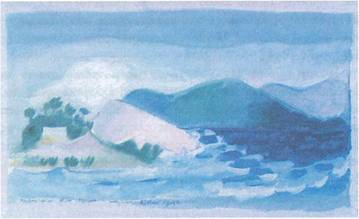 Αλέξης Κυριτσόπουλος (γεν. 1943), Τοπίο, υδατογραφία