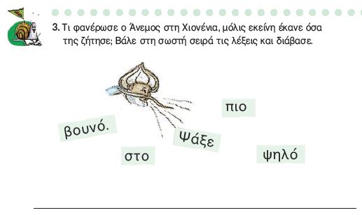 Η άσκηση 3 του Τετραδίου Εργασιών (σελ. 67)