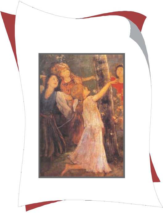 Nικόλαος Γύζης «H Xαρά» (λεπτομέρεια)