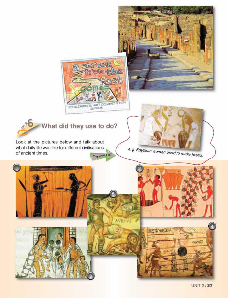 e.g. Egyptian women used to make bread.