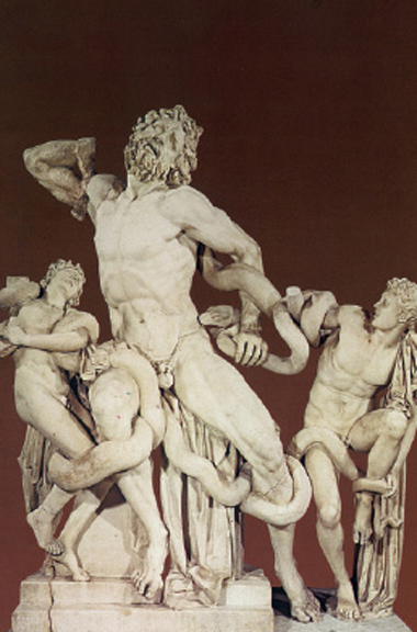 2. Ο Λαοκόoντας και οι δυο γιοί του. Αρχαίο ελληνικό γλυπτό.