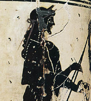 4. Η Κίρκη ανακατεύει το µαγικό ποτό της. Από αρχαίο ελληνικό αγγείο.