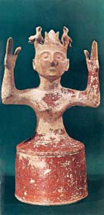 1. Μικρά αγάλµατα που παριστάνουν τη γυναικεία θεότητα.