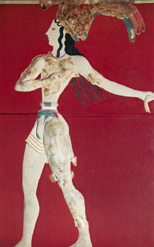 7. Ο πρίγκιπας µε τα κρίνα (τοιχογραφία).