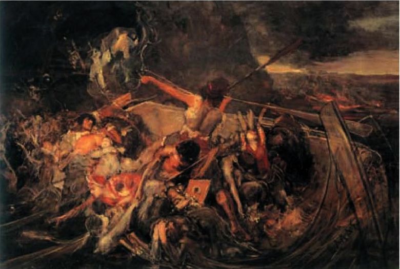 Ν. Γύζης, Μετά την καταστροφή των Ψαρών, από το βιβλίο της Ν. Μυσιρλή Γύζης, εκδ. Αδάµ