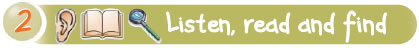 Listen, read and find