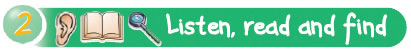 Listen, read and find