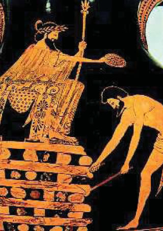 6. O Κροίσος πάνω στη φωτιά (Αγγείο, Μουσείο Λούβρου)