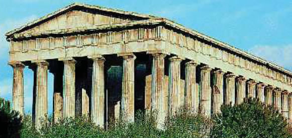 2. O ναός του Ηφαίστου, το γνωστό Θησείο. Εδώ κατέφευγαν πολλές φορές οι δούλοι ζητώντας βοήθεια από το θεό.