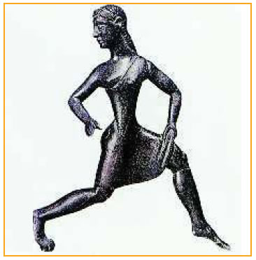 4. Σπαρτιάτισσα αθλήτρια σε αγώνα δρόµου ταχύτητας