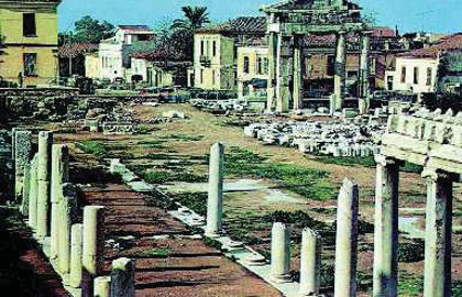 3. Ερείπια της αγοράς στην Αθήνα που χτίστηκε από τους Ρωμαίους