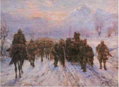 Oυμβέρτος Aργυρός «Eμπρός για τα σύνορα» συλλογή Πολεμικού Mουσείου