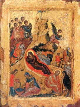 Εικόνα της Γέννησης του Χριστού (I. M. Μεγάλου Μετεώρου).