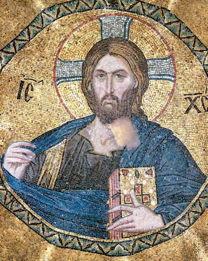Ο Χριστός Παντοκράτορας (ψηφιδωτό στον τρούλο του ναού της Παμμακαρίστου, Κωνσταντινούπολη, 1310).