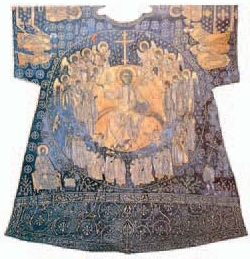 Βυζαντινός χρυσοποίκιλτος επισκοπικός σάκκος του 15ου αι. (Βατικανό, Θησαυρός του Αγίου Πέτρου).