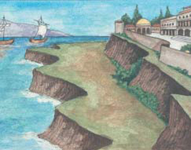 1. Το Παλάτι ήταν χτισμένο στην πλευρά ενός λόφου, πάνω από το Βόσπορο και την Προποντίδα.