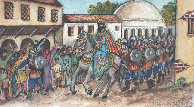 2. Οι κάτοικοι της Πόλης υποδέχτηκαν με ενθουσιασμό το νέο αυτοκράτορα.