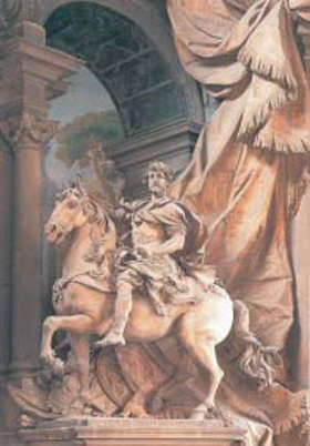 2. Ο αυτοκράτορας Κωνσταντίνος μετέφερε την πρωτεύουσα της αυτοκρατορίας από τη Ρώμη στο Βυζάντιο. (Μουσείο Βατικανού, 1600 μ.Χ. περίπου)