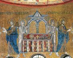 5.α. Η Κοινωνία των Αποστόλων (ψηφιδωτή εικόνα από την Αγία Σοφία του Κιέβου)