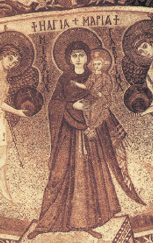 3. ψηφιδωτή εικόνα, από την Παναγία την Αγγελόκτιστη, στο Κίτιο της Κύπρου