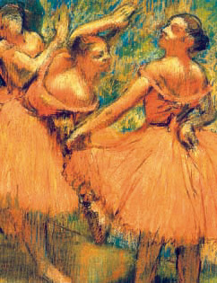 2. Ντεγκά, Μπαλαρίνες στα κόκκινα. 1887-1901