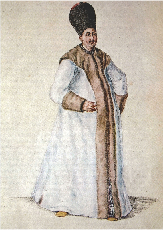 Έλληνας προεστός του 18ου αιώνα με την επίσημη στολή του, Αθήνα, Γεννάδειος Βιβλιοθήκη