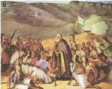 Η μετάληψη των αγωνιστών, αντίγραφο της Πινακοθήκης του Δήμου Μεσολογγίου