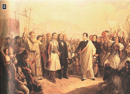 Η υποδοχή του λόρδου Βύρωνα από τους Έλληνες, πίνακας του Θ. Βρυζάκη