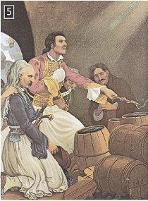 Το ολοκαύτωμα της μονής Σέκου, σύνθεση του Πέτερ φον Ες, Αθήνα, Μουσείο Μπενάκη