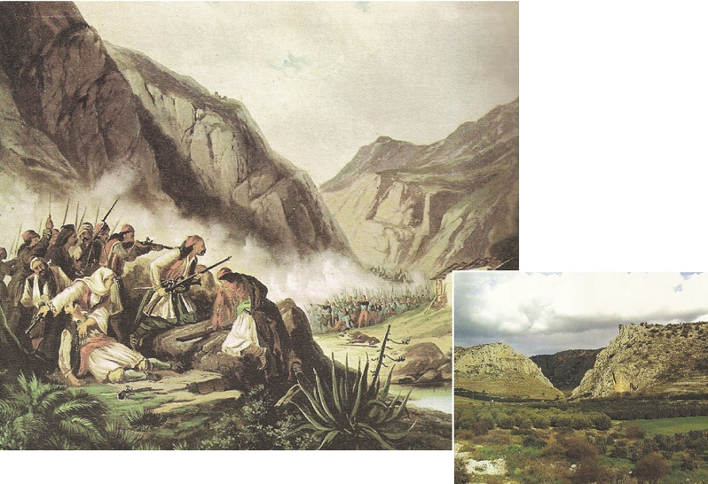 Θεόδωρος Βρυζάκης, Η μάχη στα Δερβενάκια - Τα Δερβενάκια σήμερα