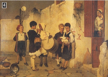 «Τα κάλαντα», πίνακας του Νικηφόρου Λύτρα