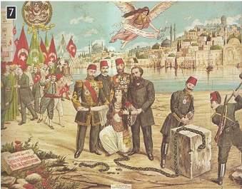 Λαϊκή εικόνα της επανάστασης των Νεοτούρκων, Αθήνα, Εθνικό Ιστορικό Μουσείο