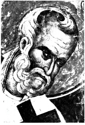 Ο Άγιος Νικόλαος. Λεπτομέρεια από τοιχογραφία στον Άγιο Νικόλαο Ορφανό, Θεσσαλονίκη, 14ος αι.