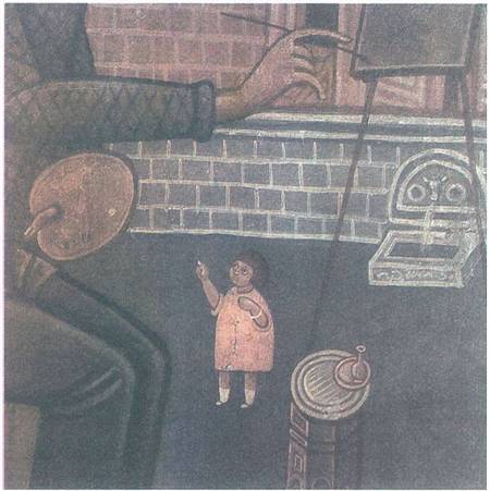Φώτης Κόντογλου (1895-1965), Ο ζωγράφος στο καβαλέτο του (λεπτομέρεια, 1930)