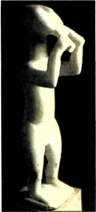 Μαρμάρινο ειδώλιο «αυλητή» από την Κέρο. Έργο της πρώιμης εποχής του χαλκού. (Αθήνα, Εθνικό Αρχαιολογικό Μουσείο)