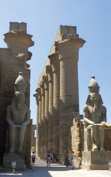 Μερική άποψη του ναού του Αμμώνα-Ρα στο Λούξορ