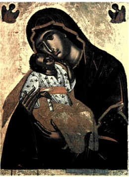 Παναγία η Γλυκοφιλούσα Εικόνα του Εμμ. Λαμπάρδου, 1609 Μουσείο Μπενάκη, Αθήνα