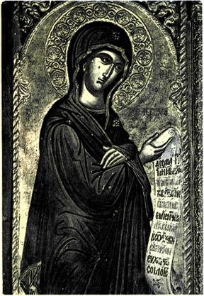 Παναγία η Μεσίτρια Εικόνα στη μονή Βαρλαάμ Μετέωρα, 16ος αι.