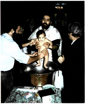 Βάπτιση Ναός Αγίου Ανδρέα Άνω Πατησίων. Αθήνα. 