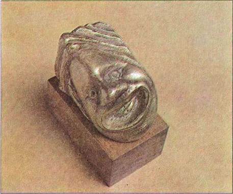 9. Μιχάλης Κευγάς, Θεατρικό προσωπείο. Μπρούντζος. Ιδιωτική συλλογή.