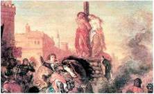 Πίνακας του Ντελακρουά που απεικονίζει δύο ήρωες της Ελευθερωμένης Ιερουσαλήμ, τον Ολίντο και τη Σωφρονία στην πυρά