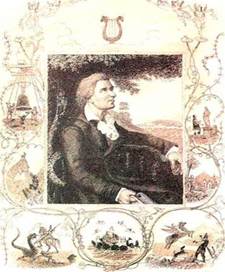 Ο Σίλλερ και σκηνές από τα ποιήματά του  Χαρακτικό του 19ου αιώνα