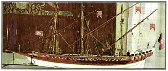 Ομοίωμα μεσαιωνικού βενετικού εμπορικού πλοίου ( Βενετία, Ναυτικό Μουσείο).