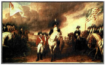 Η νίκη στο Γιορκτάουν (1781). Έργο τον J. Trumbull, (18ος αι.)