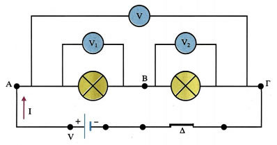 Εικόνα 3.1-19. Πειραματική επαλήθευση 2ου κανόνα Kirchhoff.