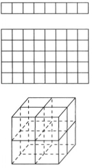 Σχ. 3.1 Παραδείγματα πινάκων (μονοδιάστατος, δισδιάστατος, τρισδιάστατος)