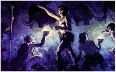 Εικόνα 3.29: Οι Άνθρωποι του Κρο-Μανιόν ζωγράφιζαν τους τοίχους των σπηλαίων.